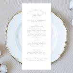 Menu Calligraphie verte gris classique Mariage officiel<br><div class="desc">Ce design fait partie d'une collection; s'il vous plaît contactez-moi si vous avez besoin d'aide pour trouver des designs ou des produits correspondants; également disponible en couleurs alternatives</div>