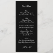 Menu Calligraphy Monogram Black & White Formal Wedding (Devant)