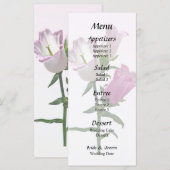 Menu Campanules roses (Devant / Derrière)