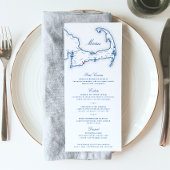 Menu Cape Cod Destination Mariage Marine Blue
