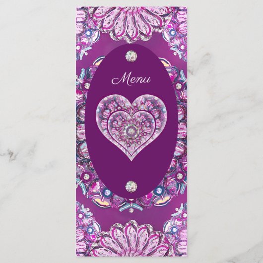 Menu Cardinal rouge Rosace (Dos)