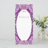 Menu Cardinal rouge Rosace (Debout devant)