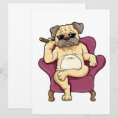 Menu Carlin Fumer Cigar | Chien Carlin vraiment Cool (Devant / Derrière)