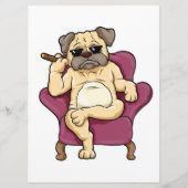 Menu Carlin Fumer Cigar | Chien Carlin vraiment Cool (Devant)