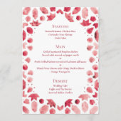 Menu Carreau de mariage géométrique rouge marocain (Devant)