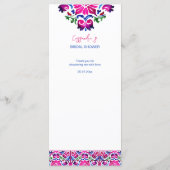 Menu Carreaux de Talavera mexicain bleu rose (Dos)