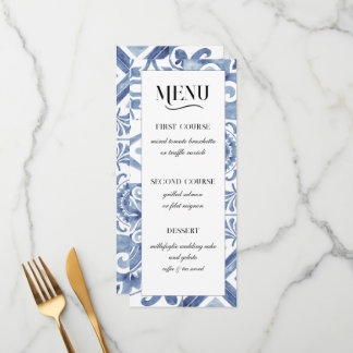 Menu Carrelage Bleu Méditerranéen