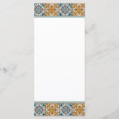 Menu Carrelage italien romantique Destination Mariage (Dos)