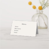 Menu Carte d'Architecte (Dos)