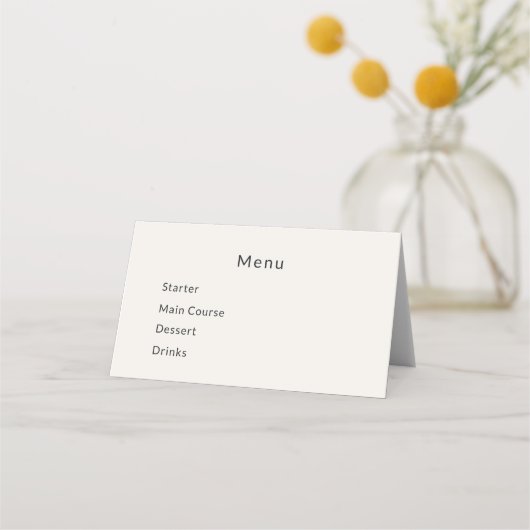 Menu Carte d'Architecte (Dos)