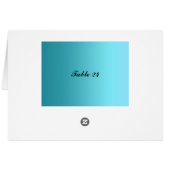 Menu Carte de Placement de Table Sarcelle (Dos Horizontal)