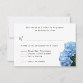 Menu Carte de réponse Boîtier Floral bleu Mariage (Devant)
