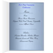 Menu Carte Dîner Première Sainte Communion (Intérieur (Droit))