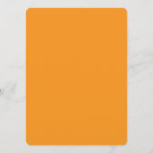 Menu “Carte minimale orange vibrante” (Dos)