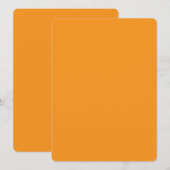 Menu “Carte minimale orange vibrante” (Devant / Derrière)