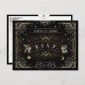 MENU Carte Tarot Halloween correspondant à la cart (Devant / Derrière)