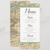 Menu Carte vintage (Devant / Derrière)