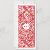 Menu Cartes à jouer Réception de mariage As de cœu (Dos)