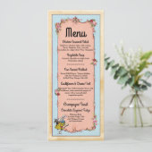 Menu Cartes de Mariage Réception Wonderland Rabbit (Debout devant)