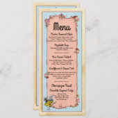 Menu Cartes de Mariage Réception Wonderland Rabbit (Devant / Derrière)