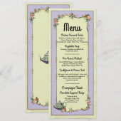 Menu Cartes Téière Merveilleux Mariage (Devant / Derrière)