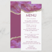 Menu Cassis simple chic agate romantique élégant (Devant / Derrière)