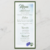 Menu catholique Misty-Blue et Mariage vert (Devant)