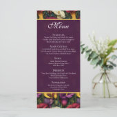 Menu Ce produit de mariage sur le thème des fleurs de l (Debout devant)