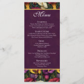 Menu Ce produit de mariage sur le thème des fleurs de l (Devant)