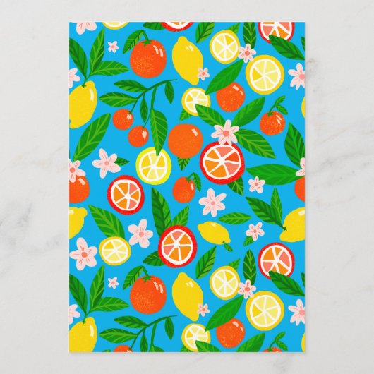 Menu Célébration Citrus CUSTOM Bold Été LEMON LIME (Dos)