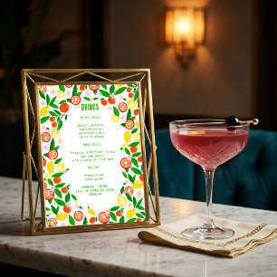 Menu Célébration des agrumes BOISSONS PERSONNALISÉES Fr