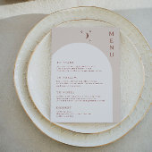 Menu CELESTE Boho Moon & Stars Terracotta Arch