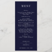 Menu Céleste Galaxy Nuit Sky Navy Dîner bleu (Devant)