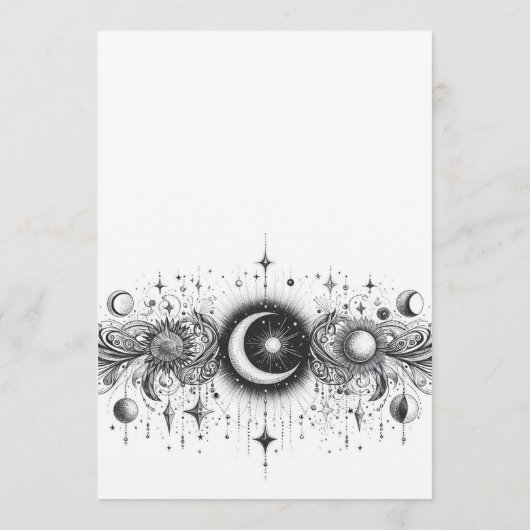 Menu Céleste noir et blanc (Dos)