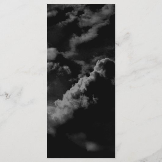 Menu Céleste Nuit Ciel Noir Dîner Mariage (Dos)