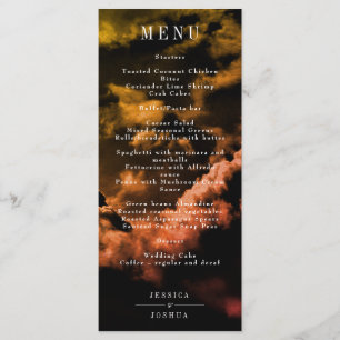 Menu Céleste Nuit Lunaire Ciel Mariage Dîner