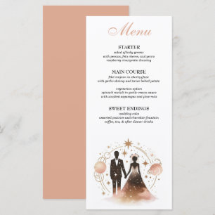Menu céleste or rose