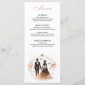 Menu céleste or rose (Devant)