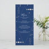 Menu Celestial cosmic ethereal sun moon stars wedding (Debout devant)