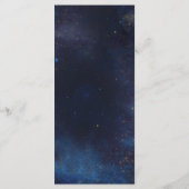 Menu Celestial Galaxy Starry Night Navy Blue Wedding (Dos)