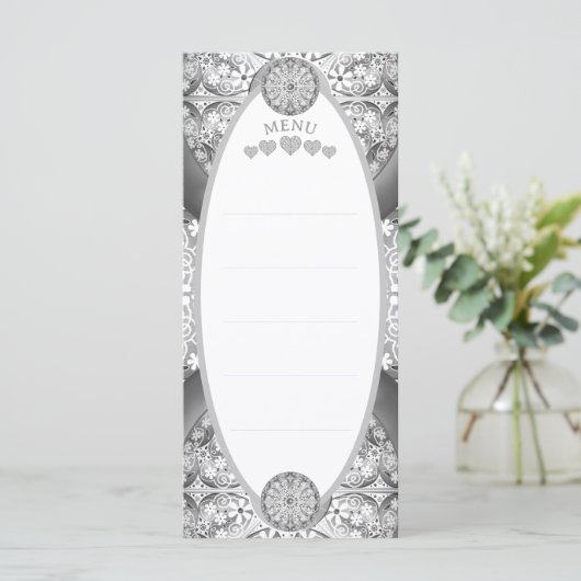 Menu Céramique gris dentelle (Debout devant)