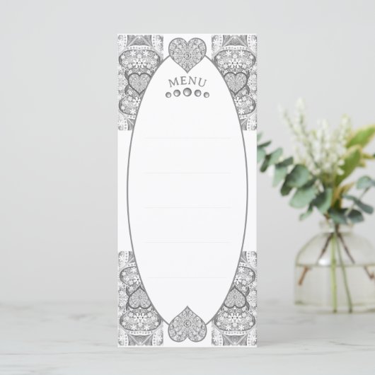 Menu Céramique gris dentelle (Debout devant)