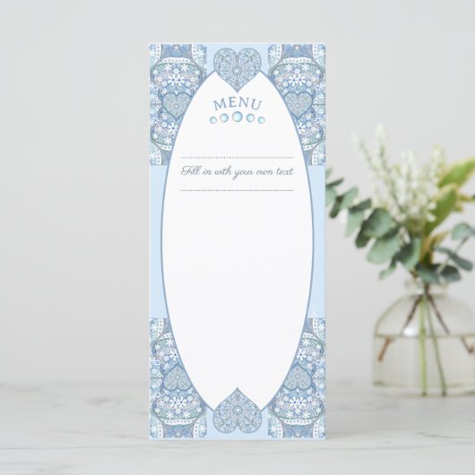 Menu Céramique Lace Bleu clair (Debout devant)