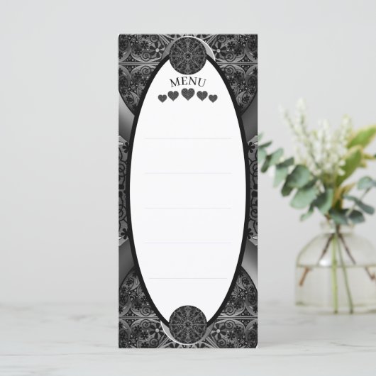 Menu Céramique noir (Debout devant)