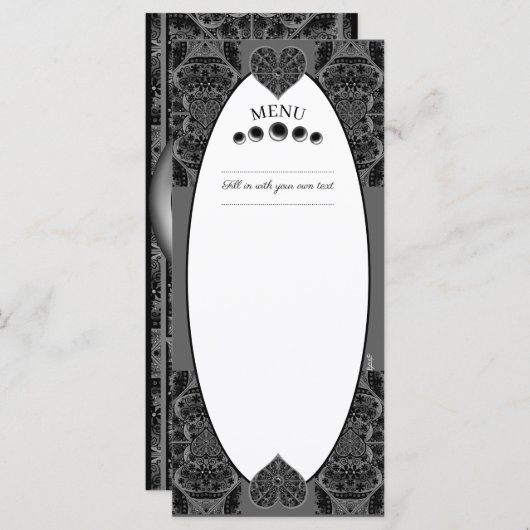 Menu Céramique noir (Devant / Derrière)