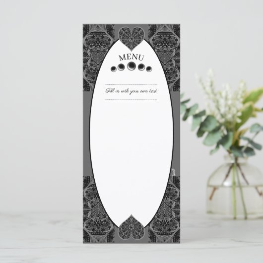 Menu Céramique noir (Debout devant)