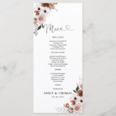 Menu Cérémonie de Mariage à la soie (Devant)