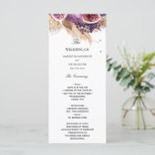 Menu Cérémonie de mariage Élégantes Pampas & Figues Vio (Debout devant)
