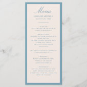Menu Cérémonie de mariage ou réception classique élégan (Devant)