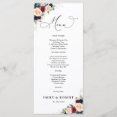 Menu Cérémonie des Mariages de la Bourgogne et de  (Devant)